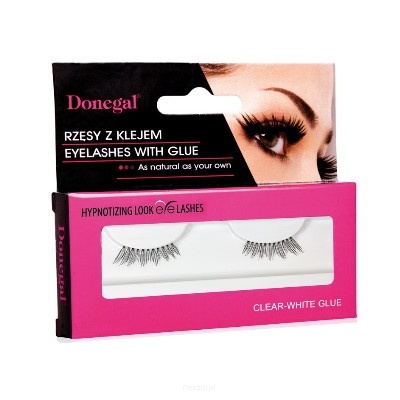Donegal sztuczne rzęsy połówki + klej 4463