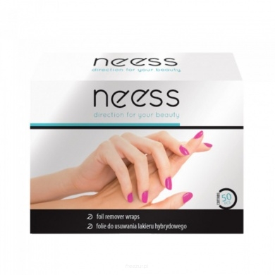 Neess folie do usuwania lakieru hybrydowego 50 sztuk